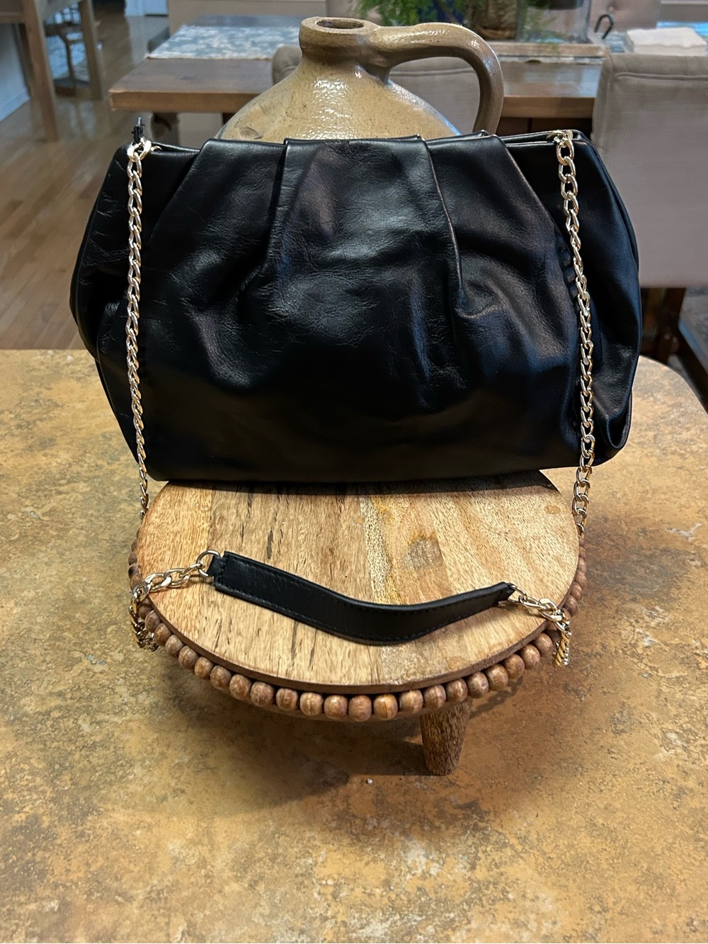 Salvatore Sorrentino Butter Soft Italian Black Leather Bag/Clutch